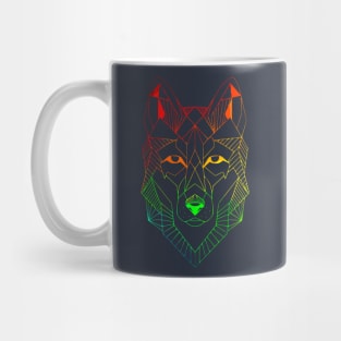 geometric wolf Mug